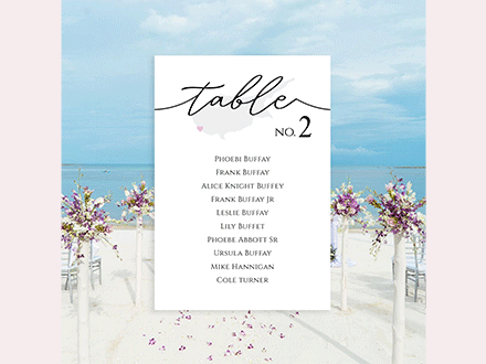 Flat Save the Date - Bespoke Beach Scene
